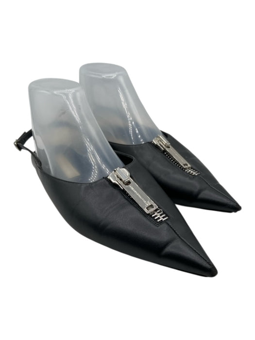 Stella McCartney Shoe Size 38.5 Black Faux Leather Pointed Toe Slingback Flats Black / 38.5