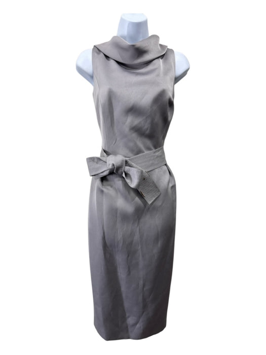 Escada Size 36 Gray Triacetate Blend Sleeveless Boat Neck Princess Seams Dress Gray / 36