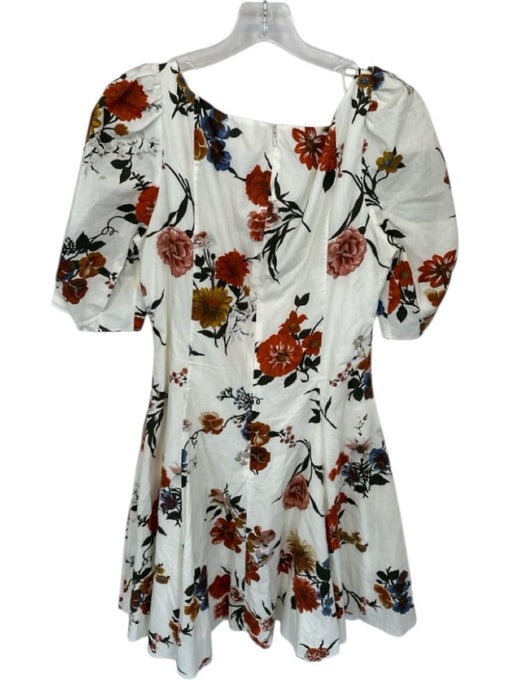 Brock Collection Size 8 floral Cotton Mini Raw Hem Bubble Sleeve Dress floral / 8