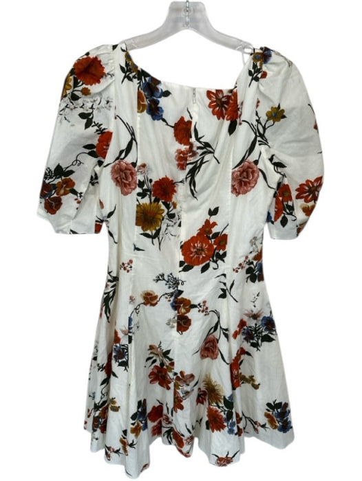 Brock Collection Size 8 floral Cotton Mini Raw Hem Bubble Sleeve Dress floral / 8