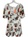 Brock Collection Size 8 floral Cotton Mini Raw Hem Bubble Sleeve Dress floral / 8