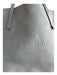 Coach Gray Leather Tote Shoulder Bag Logo accent Purse Gray / Medium