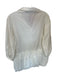 Lulus Size S White Cotton Button Down Long Sleeve Collar Bubble Skirt Dress White / S