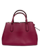 Kate Spade Burgundy Red Leather Open Top Removable Strap Top Handle Bag Burgundy Red