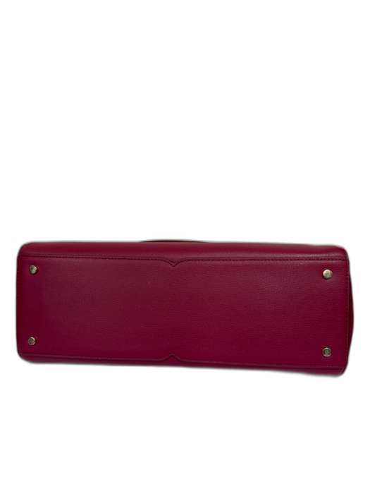 Kate Spade Burgundy Red Leather Open Top Removable Strap Top Handle Bag Burgundy Red