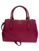Kate Spade Burgundy Red Leather Open Top Removable Strap Top Handle Bag Burgundy Red