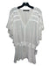 Vix Paula Hermanny Size S White Modal V Neck Drawstring Waist Batwing Top White / S