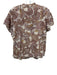 Intermix Size S Beige & Yellow Silk Ruffle Short Sleeve Paisley Print Top Beige & Yellow / S