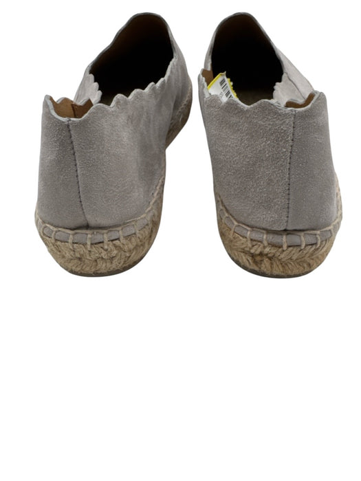Chloe Shoe Size 37 Taupe Beige Suede Scallop Detail Espadrille Flats Taupe Beige / 37
