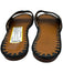 Carrie Forbes Shoe Size 38 Black & Beige Raffia Mule Slide Woven Sandals Black & Beige / 38