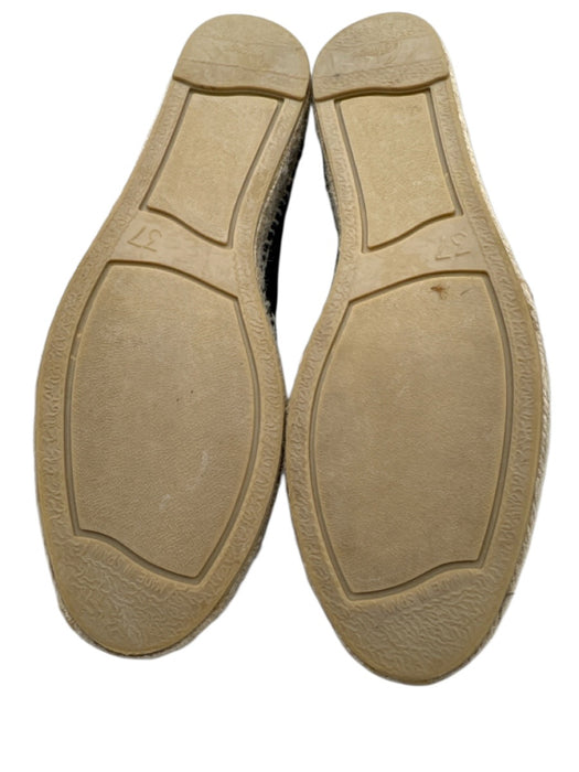 Castaner Shoe Size 37 Black & Beige Canvas Espadrille Slip On Flats Black & Beige / 37