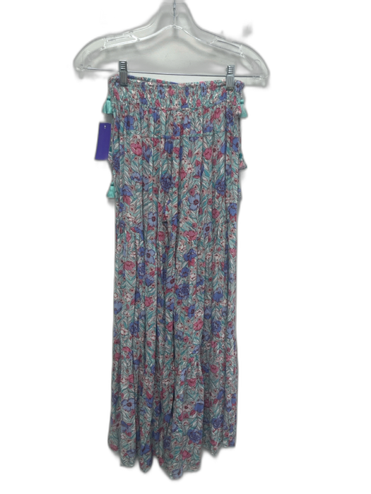Poupette St. Barth Size XS green, purple, pink Viscose Spaghetti Strap Pant Set green, purple, pink / XS