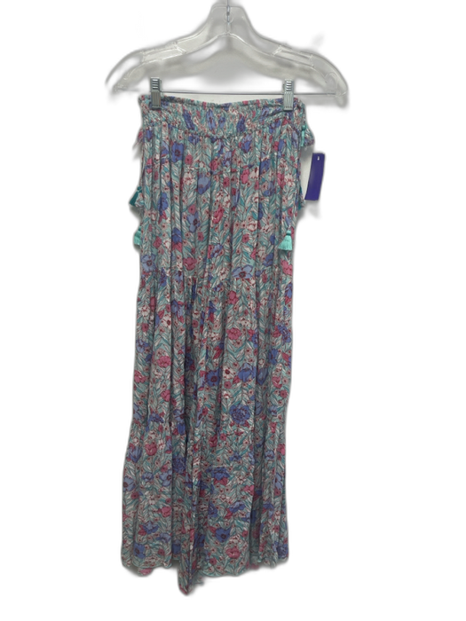 Poupette St. Barth Size XS green, purple, pink Viscose Spaghetti Strap Pant Set green, purple, pink / XS