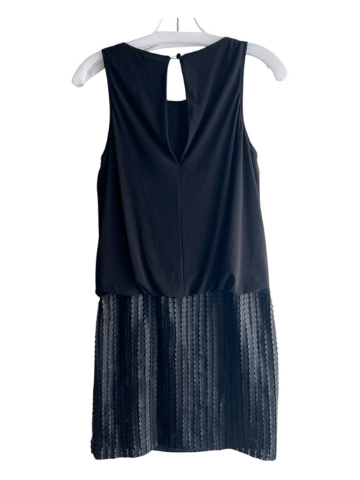 Aidan Size S Black Polyester Sleeveless Scoop Neck Above Knee Dress Black / S