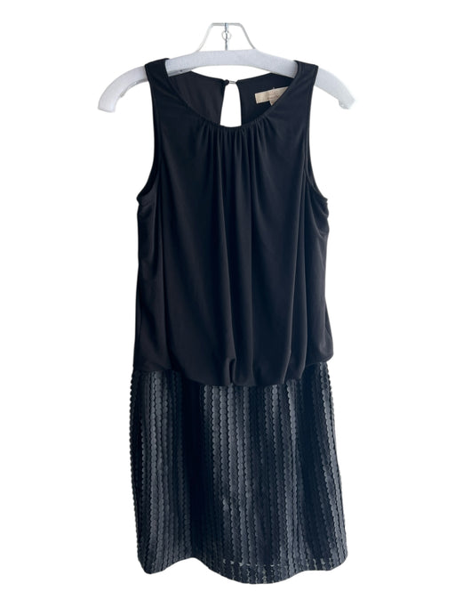 Aidan Size S Black Polyester Sleeveless Scoop Neck Above Knee Dress Black / S