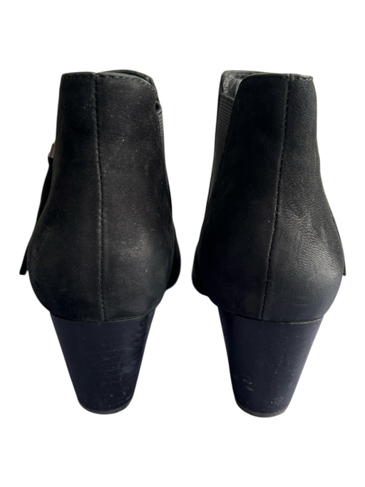 Vionic Shoe Size 8.5 Black Leather Upper Suede Round Toe Zipper Ankle Boot Boots Black / 8.5