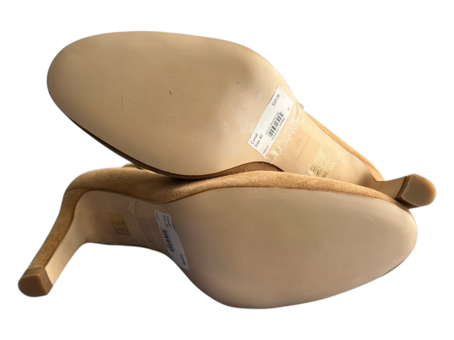 Karen Millen Shoe Size 40 Camel Suede Round Toe Ankle Strap High Heel Shoes Camel / 40