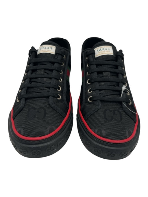 Gucci Shoe Size 8 Black, Red & Green Synthetic Men's Shoes 8