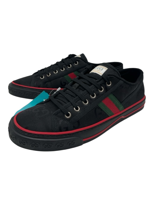 Gucci Shoe Size 8 Black, Red & Green Synthetic Men's Shoes 8