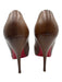 Christian Louboutin Shoe Size 39 Brown Leather Almond Toe Closed Toe Pumps Brown / 39