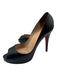 Christian Louboutin Shoe Size 39 Black Leather Peep Toe Platform Pumps Black / 39