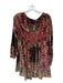 Free People Size S Maroon & Green Print Velvet Long Sleeve Kaleidoscope Dress Maroon & Green Print / S