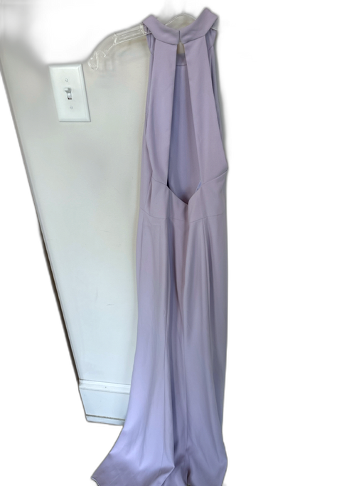 After Six Size 4 Lavender Polyester Halter Open Back Slit Gown Lavender / 4