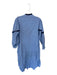 Pomander Place Size S Blue & Navy Cotton Long Sleeve Lace Detail Buttons Dress Blue & Navy / S