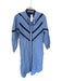 Pomander Place Size S Blue & Navy Cotton Long Sleeve Lace Detail Buttons Dress Blue & Navy / S