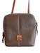 Dooney & Bourke Brown Leather Crossbody Inside & Outside Pockets Zipper Purse Brown / Small