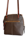 Dooney & Bourke Brown Leather Crossbody Inside & Outside Pockets Zipper Purse Brown / Small