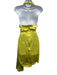 Elliatt Size S Chartreuse Viscose Sleeveless Criss Cross Halter Above Knee Dress Chartreuse / S