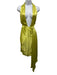 Elliatt Size S Chartreuse Viscose Sleeveless Criss Cross Halter Above Knee Dress Chartreuse / S