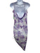 For Love & Lemons Size XS Purple & Baby Blue Recycled Polyester Watercolor Dress Purple & Baby Blue / XS
