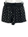 Sandro Size 38 Black & Silver Polyester Elastic Waist Drawstring Pockets Shorts Black & Silver / 38