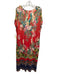 Johnny Was Size XL Orange & Multi Bamboo 1/2 Button Short Sleeve Floral Dress Orange & Multi / XL