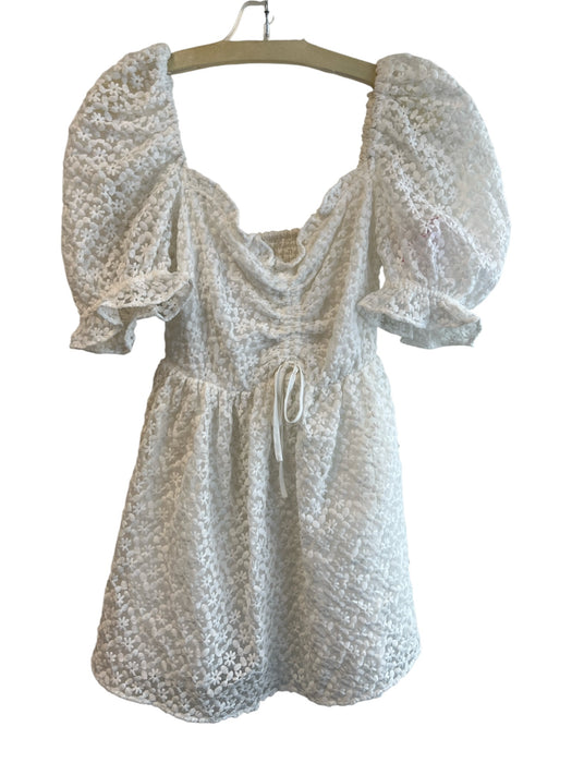 Buddy Love Size Small White Polyester Sweetheart Neckline Embroidered Dress White / Small