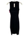 Fleur du Mal Size S Black Polyester Blend Ribbed Cupped Sleeveless Midi Dress Black / S