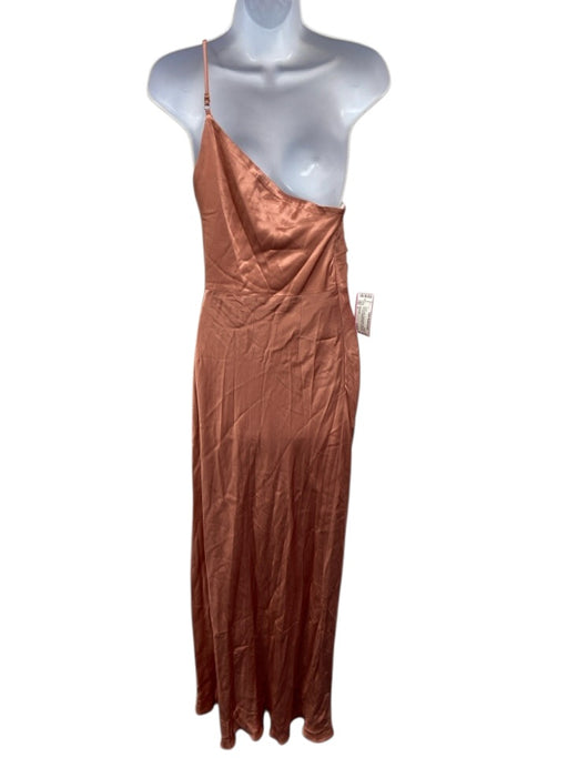 Shona Joy Size 4 Mauve Pink Lenzing Blend Satin Front Cut Out slit Gown Mauve Pink / 4