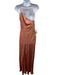 Shona Joy Size 4 Mauve Pink Lenzing Blend Satin Front Cut Out slit Gown Mauve Pink / 4