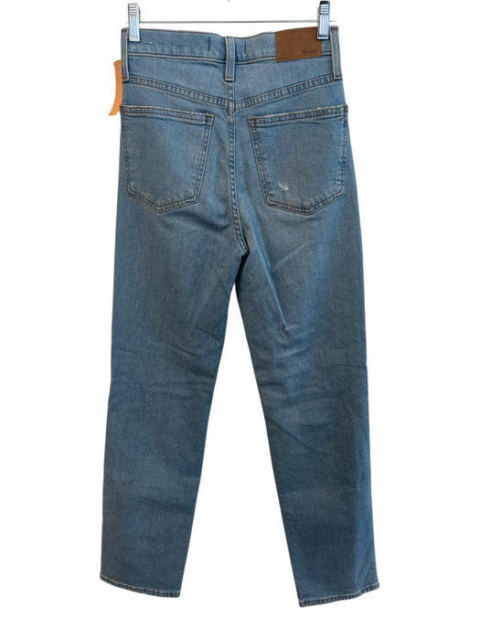 Madewell Size 24 Light Wash Cotton High Rise Zip Fly 5 Pocket Straight Leg Jeans Light Wash / 24