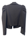 Zara Size Est S Black No Fabric Tag Lapel Puff Sleeve Cropped Blazer Jacket Black / Est S