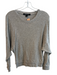 Fifteen Twenty Size XS Gray No Fabric Tag Round Neck Ribbed Knit Long Sleeve Top Gray / XS
