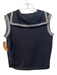 La Vila Milano Size S Black & White Viscose Blend V Neck Sleeveless Striped Top Black & White / S
