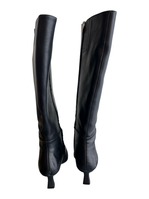 Dolce Vita Shoe Size 8.5 Black Leather Pointed Toe Zip Side Knee High Boots Black / 8.5
