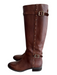 Vince Camuto Shoe Size 8.5 Brown Leather Almond Toe Knee High Side Zip Boots Brown / 8.5