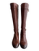 Vince Camuto Shoe Size 8.5 Brown Leather Almond Toe Knee High Side Zip Boots Brown / 8.5