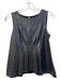Bailey 44 Size S Black Polyurethane Faux Leather Round Neck Sleeveless Top Black / S