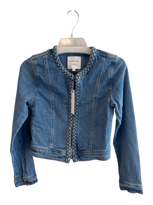 Habitual Size XS Light Wash Cotton Denim Round Neck Long Sleeve Jacket Light Wash / XS
