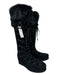 Stuart Weitzman Shoe Size 9 Black Suede Upper Faux Fur Shearling Detail Boots Black / 9